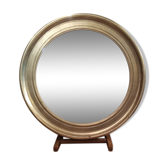 Miroir rond argenté 64cm