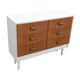 Commode vintage en métal et fomica