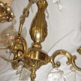 Baroque chandelier in bronze and tassels