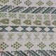 Tapis blanc et vert fait main 79x145cm