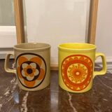 Set of Staffordshire mugs