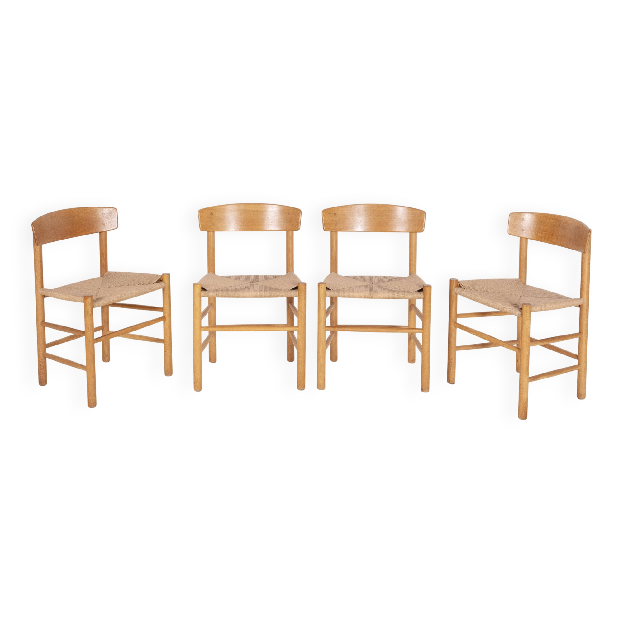 4x Børge Mogensen J39 Oak Dining Chair, FDB Møbler 1981