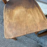 4 mismatched bistro chairs curved wood