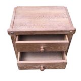Pair of solid oak bedside tables circa 70-80
