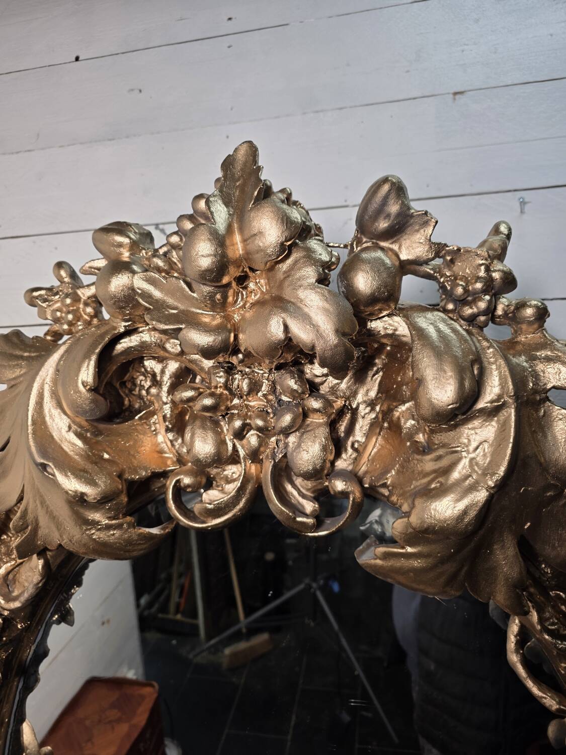 Louis XV rococo style gilded mirror, 130×100cm