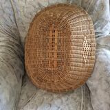 Atypical rattan panière - vintage