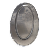 Large oval stainless steel dish Jean Couzon