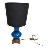 Late 19th century blue porcelain lamp