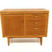 Scandinavian secretary in teak and oak, Sweden, 1950