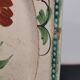 Ancienne assiette octogonale faïence fine polychrome Aumale début XIXe Empire