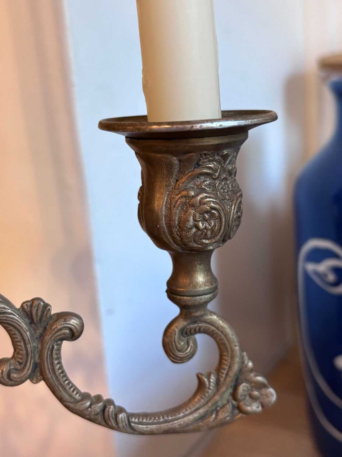 Big bronze candleholder