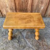 Vintage turned wooden foot stool/step stool