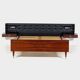 Vintage mid century modern double bed bedroom set with floating nightstands