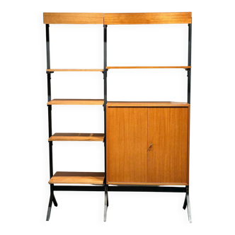 Unité murale modulaire autoportante de style milieu de siècle