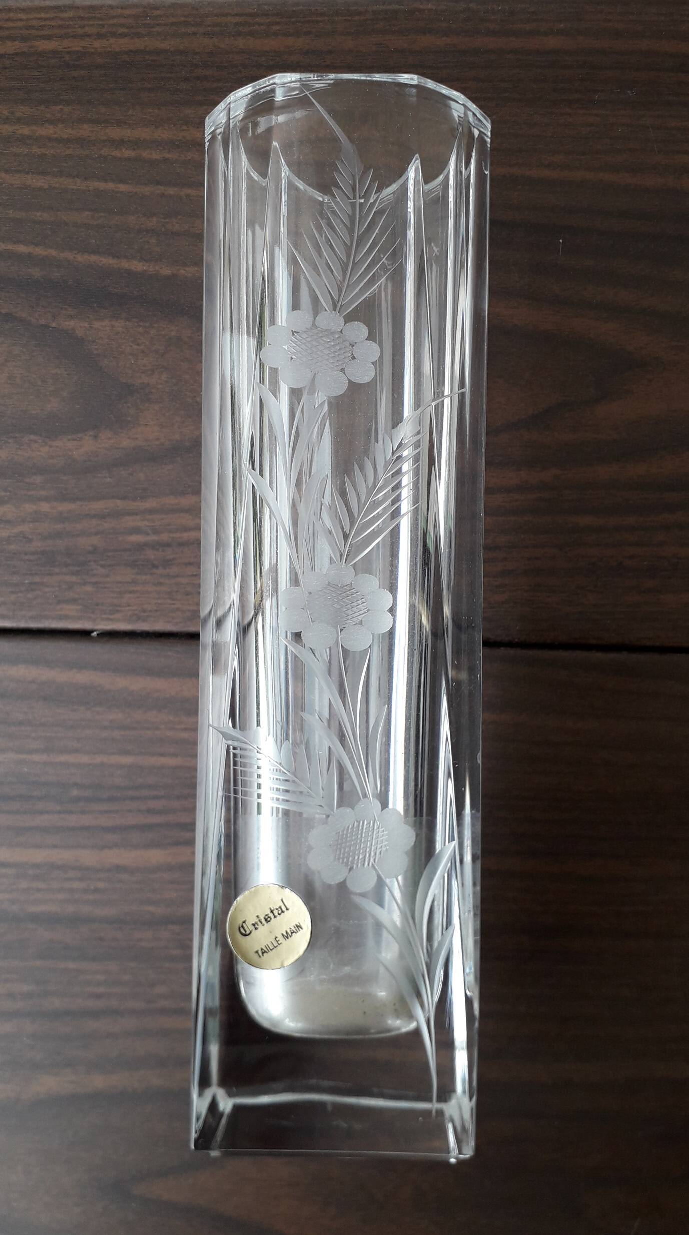 Cut crystal vase
