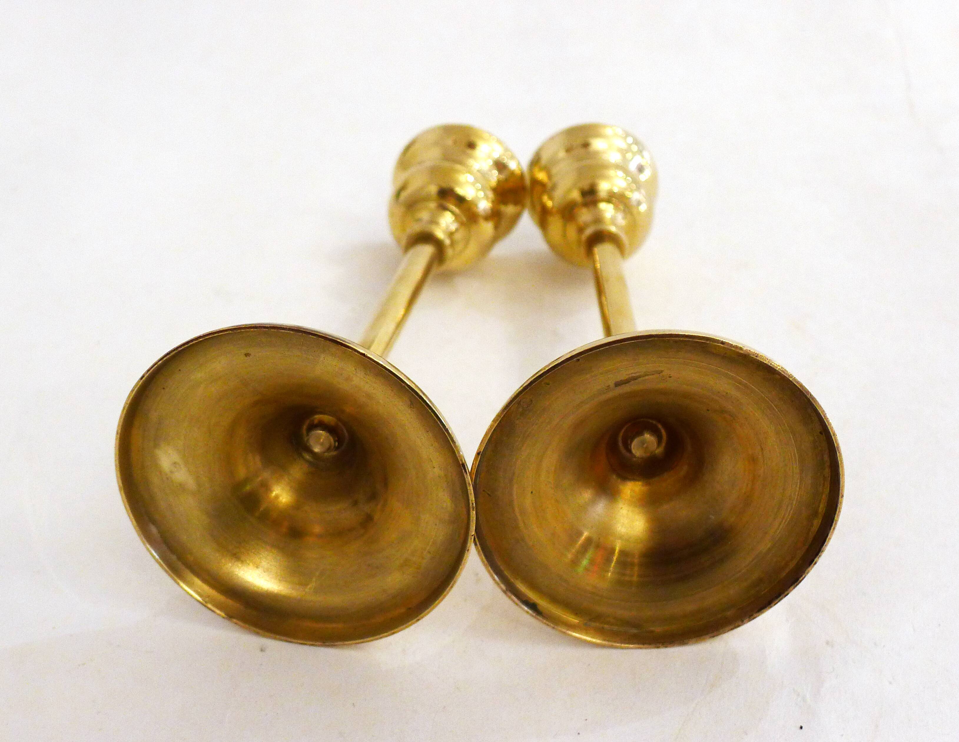 Pair of brass candlesticks
