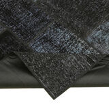 Handmade anatolian overdyed 171 cm x 247 cm black patchwork carpet