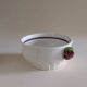 Set of 4 ceramic bowls with strawberry-shaped handles