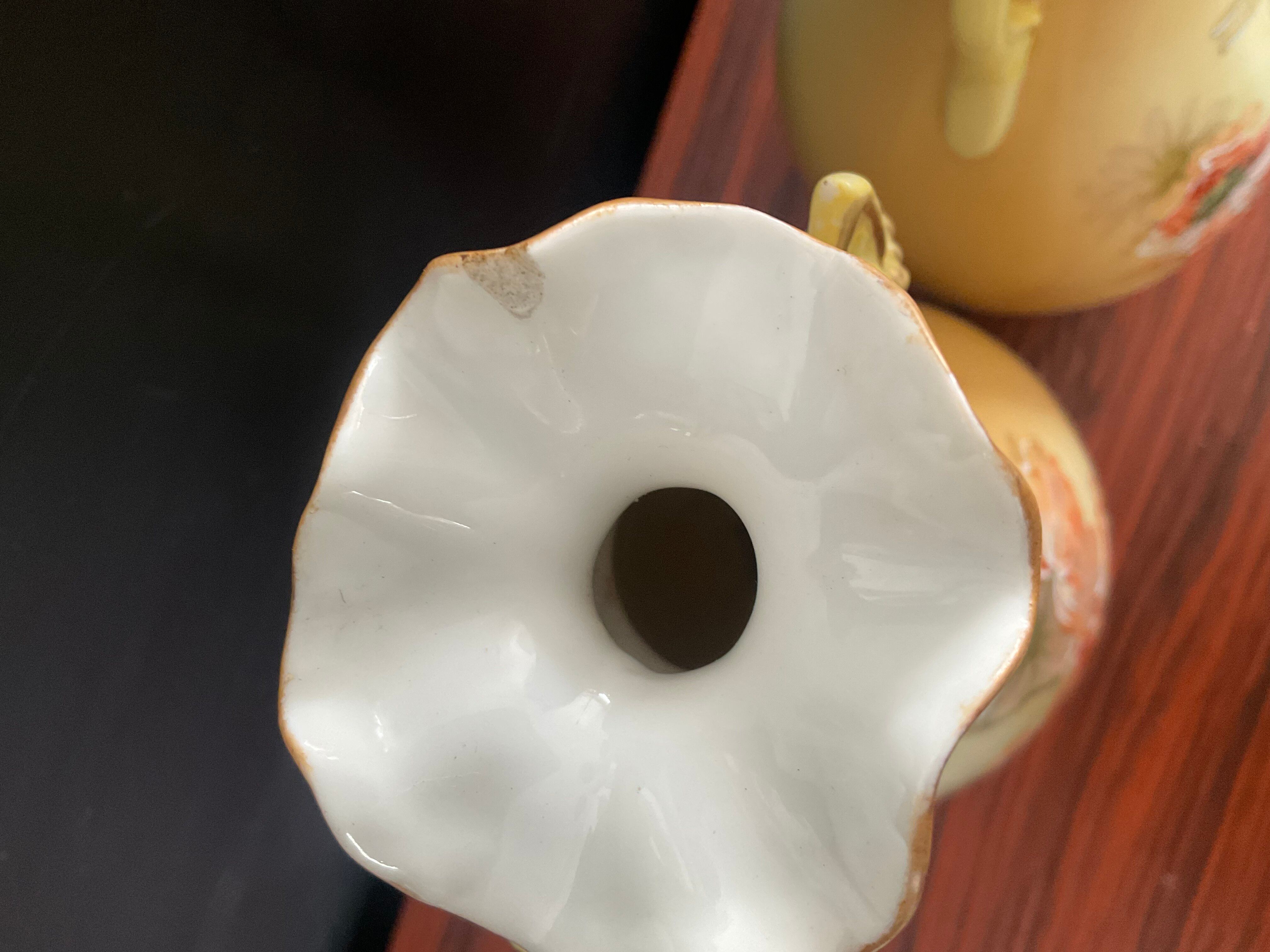 Pair of Art Nouveau vases by Robert Hanke in porcelain.