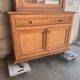 Raw wood gun cabinet