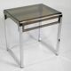 Table basse plexiglas et chrome - design 1970