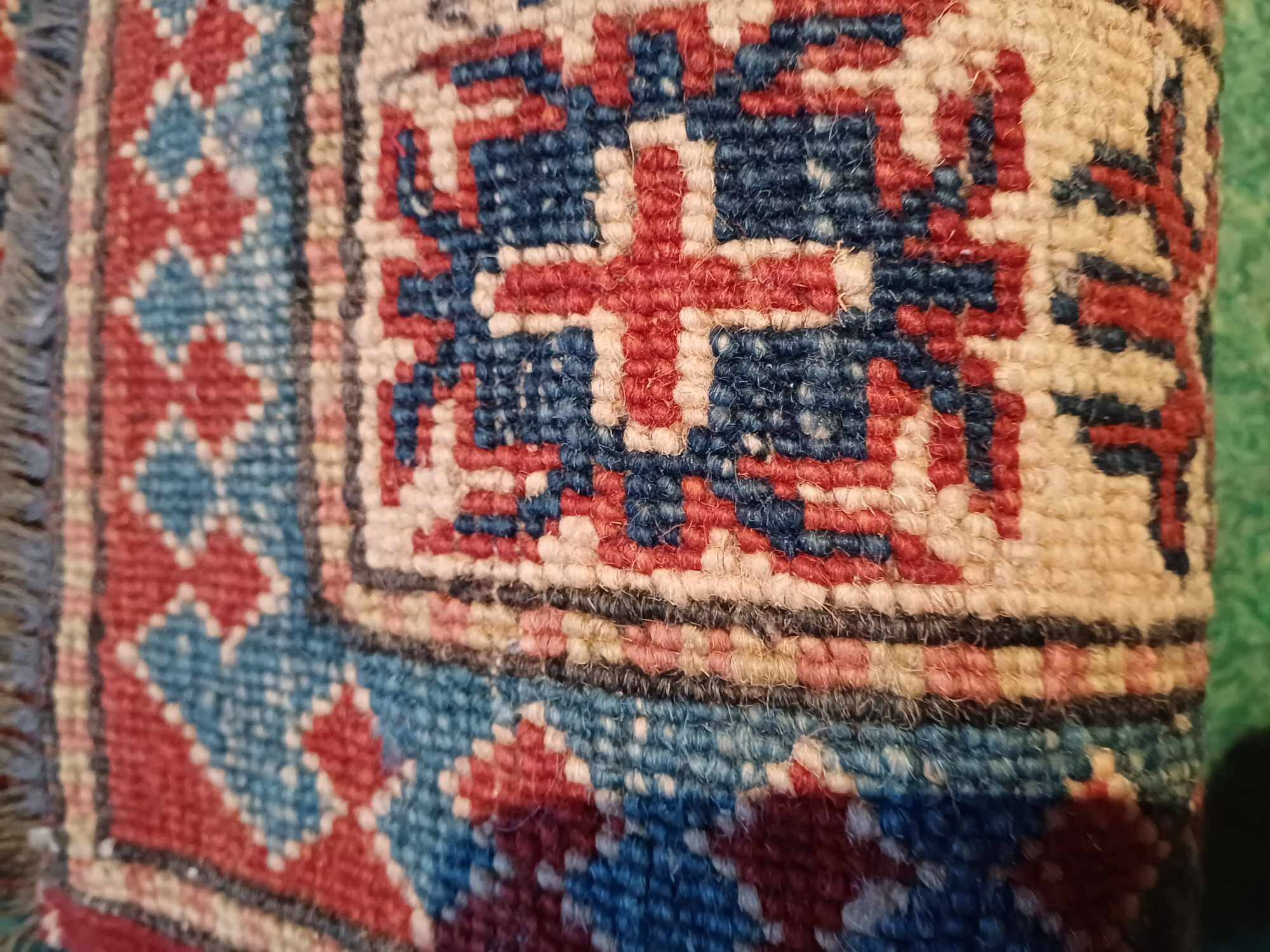 Afghan wool rug Uzrek Kazak region 155x113
