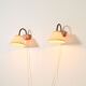 Pair of Scandinavian teak wall lamps, '50s
