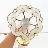 Pair of mother-of-pearl flower sconces