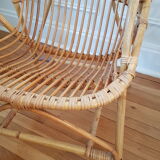 Pair of rattan armchairs