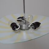 Mid-century glass pendant by Napako, Czechoslovakia, 1970s.