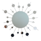 Applique "soleil" en métal chromé et verre dépoli années 80 90