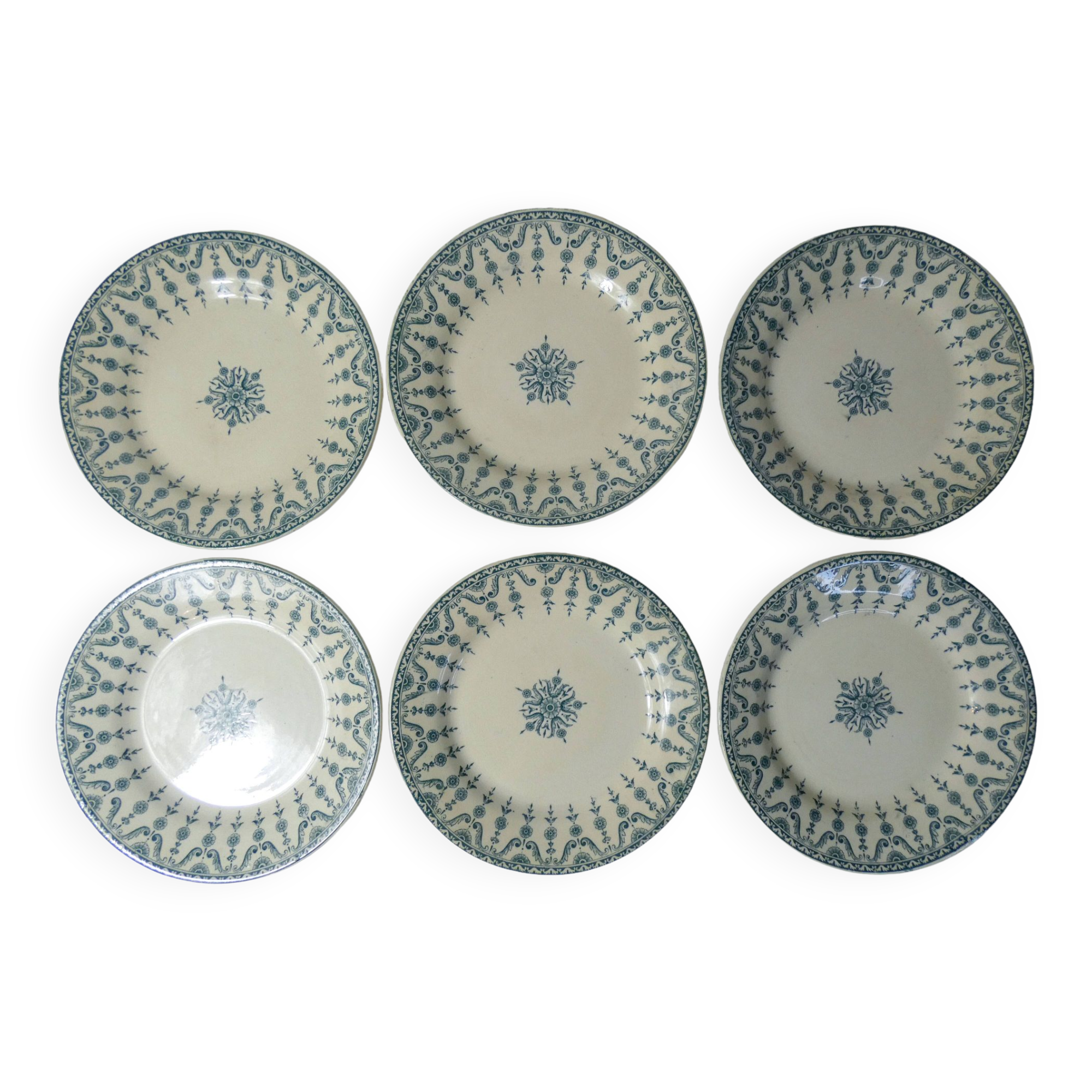 Iron earth 6 flat plates gien florentin