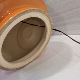 Orange ceramic lamp, 60's – Germany