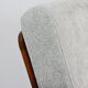 Fauteuil scandinave original des années 60, designer Z. Baczyk, couleur grise délicate, bois de teck