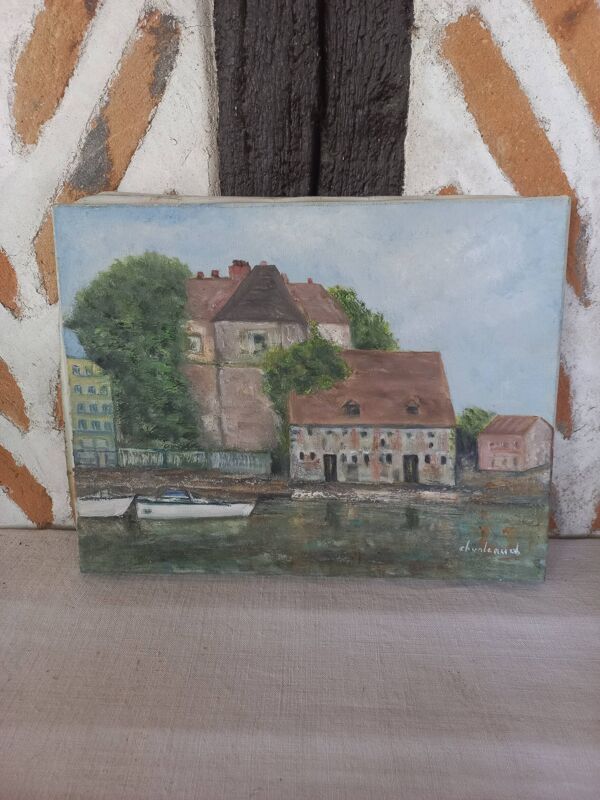 Huile sur toile Honfleur