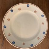 5 assiettes à dessert anciennes Sarreguemines XXème siècle