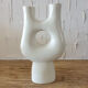 Vase forme organique en tadelakt blanc