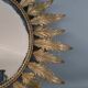 Mirror sun acanthus sheets vintage gold metal 50s