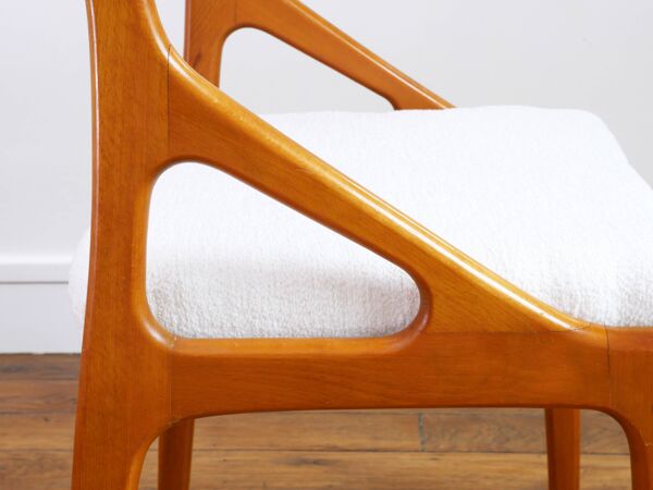 Chaise Baumann - Entièrement restaurée - Tissu, mousse & sangles : neuf