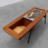 Coffee Table model 210, teak wood and ceramic,by Alfred Hendrickx, Belform