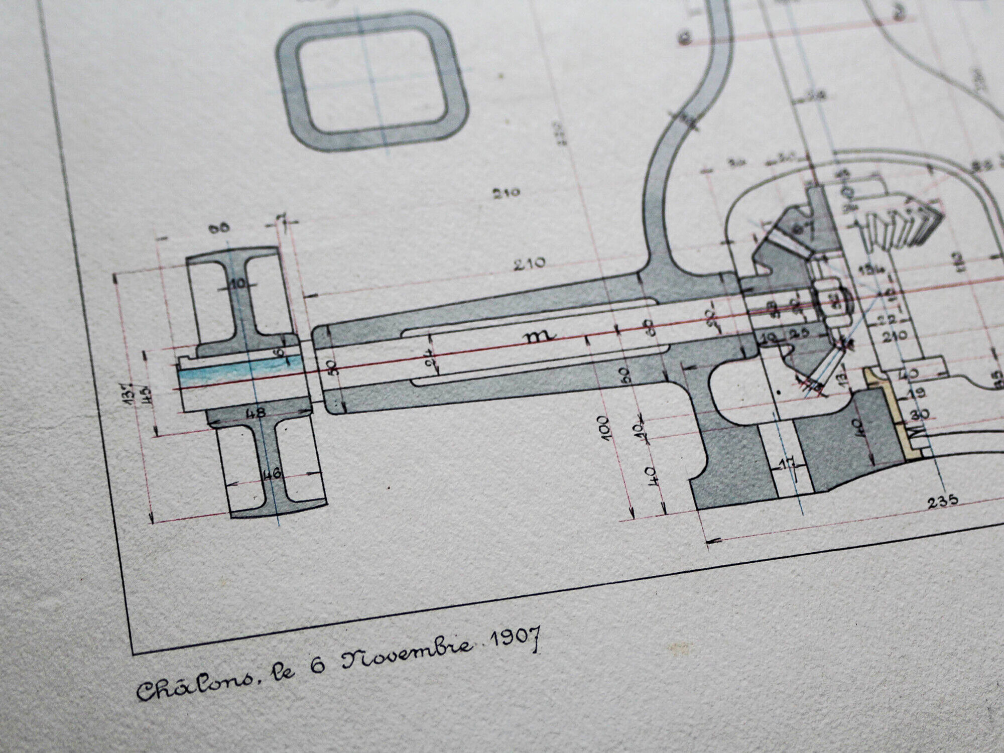 Study drawing Steam engines Arts et Métiers 1907