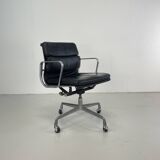Eames Herman Miller cuir noir Soft Pad Group