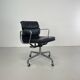 Eames Herman Miller cuir noir Soft Pad Group