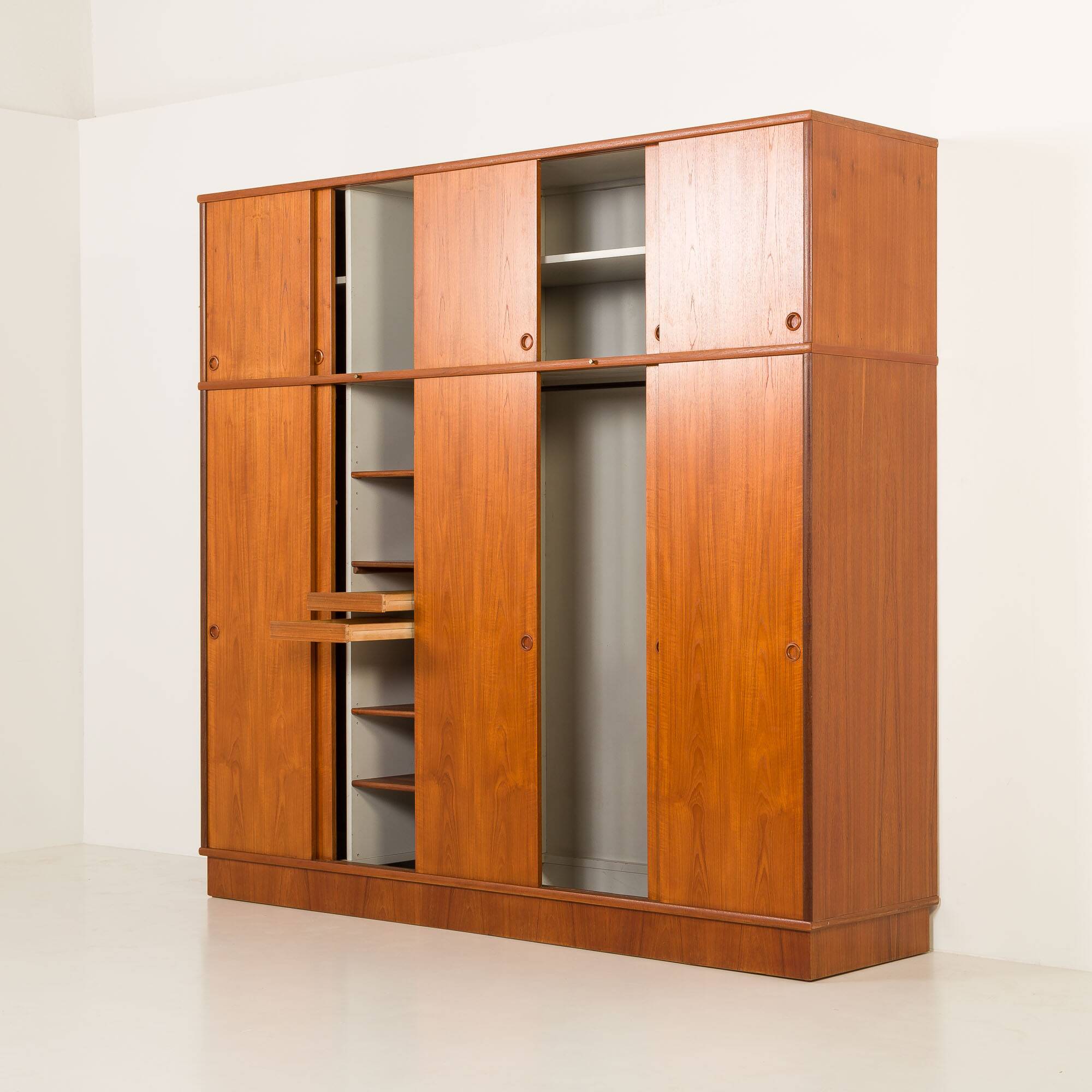 Melvin Mikkelsen extra large wardrobe in teak, Denmark 1960s