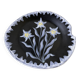 Black ceramic plate from the 60s