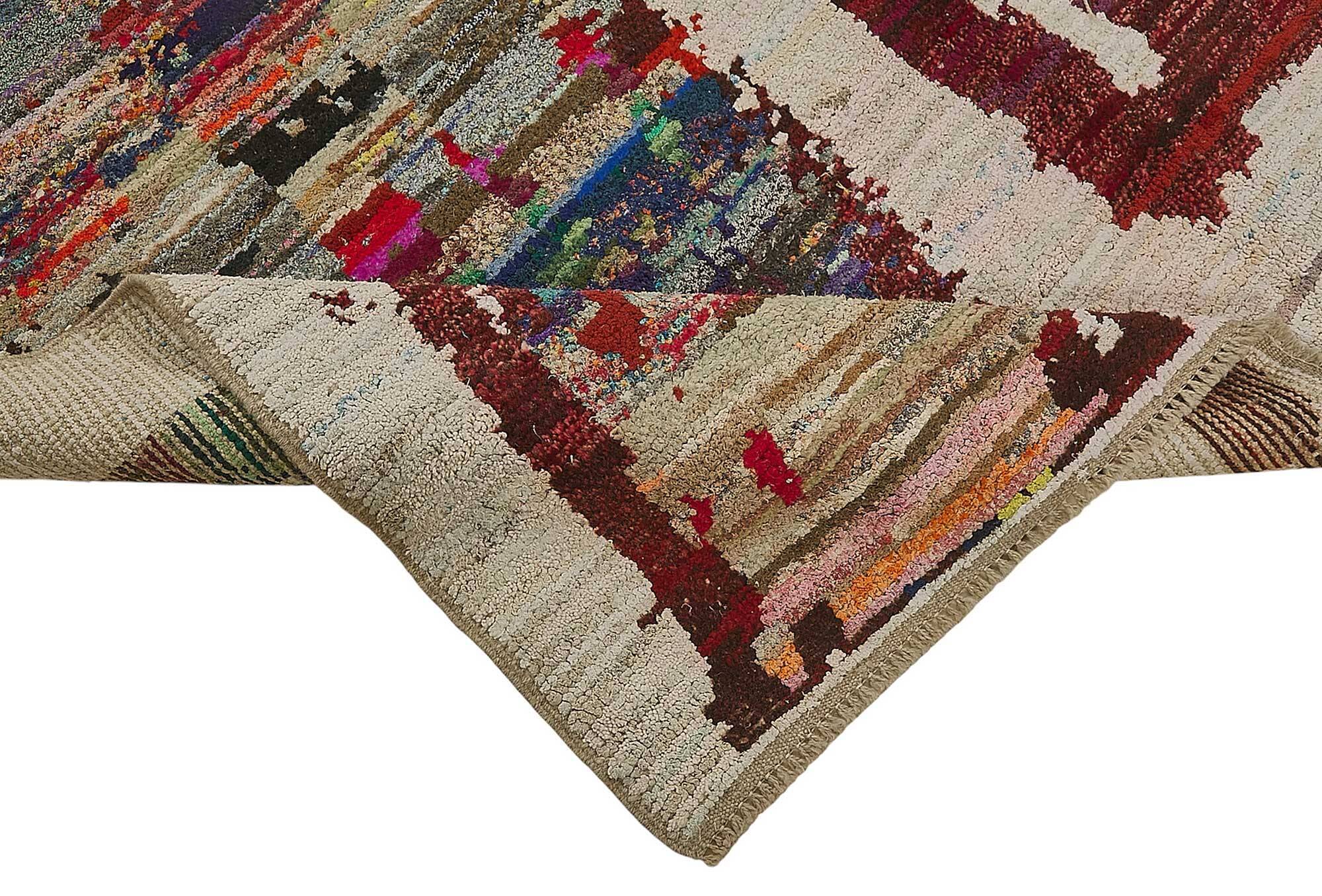 Handwoven Turkish Recycled Boho Rug 205 cm x 304 cm
