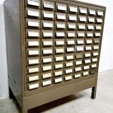 Vintage metal Industrial file cabinet chest of drawers Addressograph