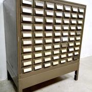 Vintage metal Industrial file cabinet chest of drawers Addressograph