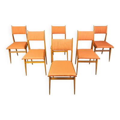 Chaises de salle à manger italiennes des années 1950, style mid-century