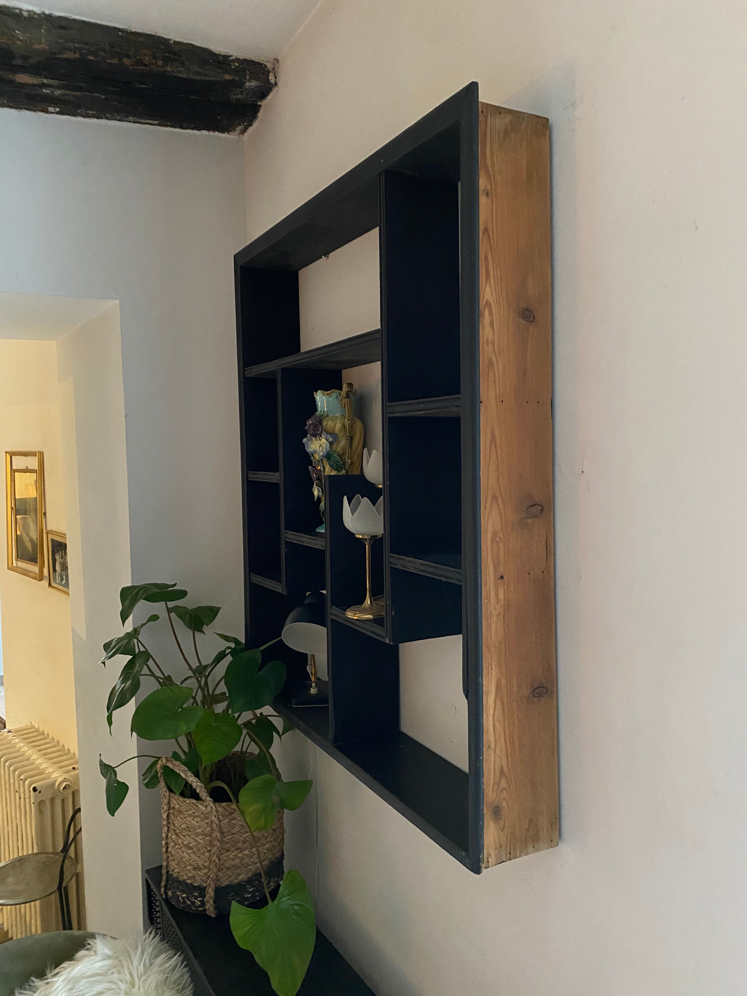 Wooden wall shelf